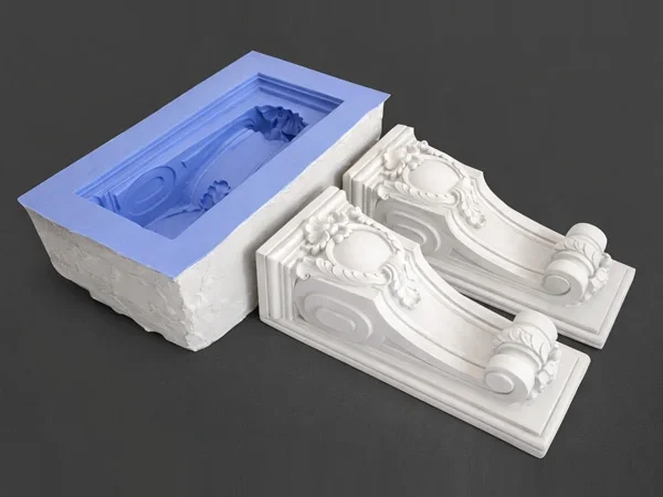 為矽膠模具製作石膏母模支撐外殼